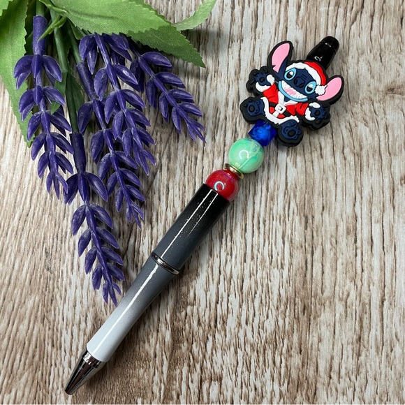 Handcrafted Christmas Pens Beaded Unique Artisan Gifts Office Accessories - Picture 8 of 8